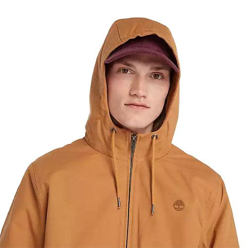 Men's Insulated Canvas Hooded Bomber Jacket - USTRADA