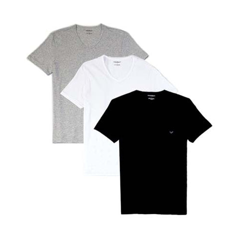 Three-pack of Pure Cotton V-Neck T-Shirt