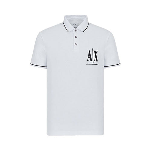 Regular Fit Pique Polo With Embroidered AX Logo