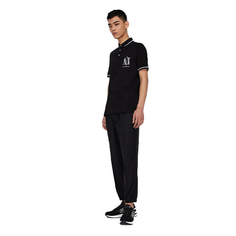 Regular Fit Pique Polo With Embroidered AX Logo