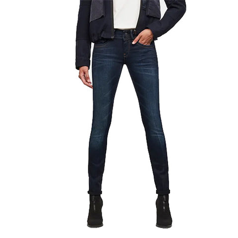 Lynn Mid Waist Skinny Jeans-Medium Aged