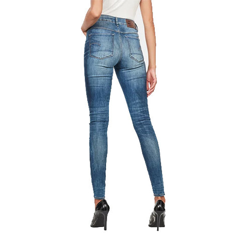3301 High Waist Skinny Jeans-Dark Aged-Medium Indigo Aged