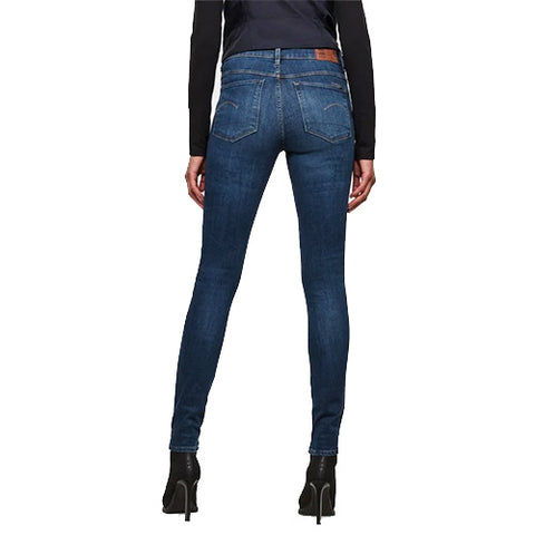3301 High Waist Skinny Jeans-Medium Blue Aged