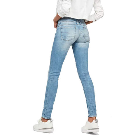 Lynn Mid Waist Skinny Jeans-Light Aged