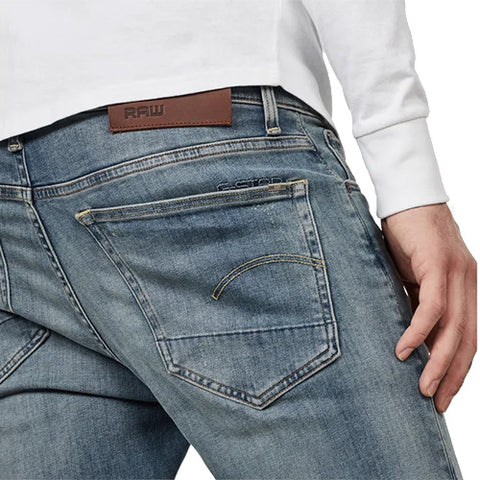 3301 Slim Jeans- Antic Faded Ripped Marine