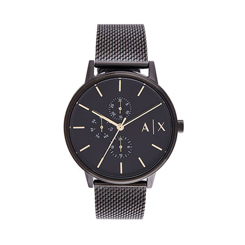 Faceted Stainless Steel Watch