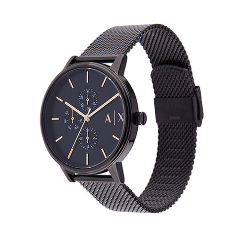 Faceted Stainless Steel Watch